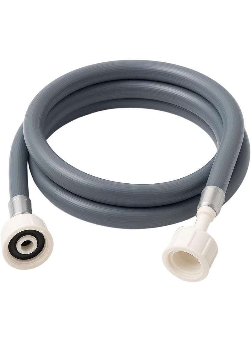 971 Junction 1.5M Universal Washing Machine & Dishwasher Inlet Hose, Standard 3/4 inch Fitting Premium Heavy Duty Flexible 150cm Pipe with 90 Degree Space-Saving Bend - Heavy Duty, Explosion-Proof, Flexible Grey Extension Tube - Image 1