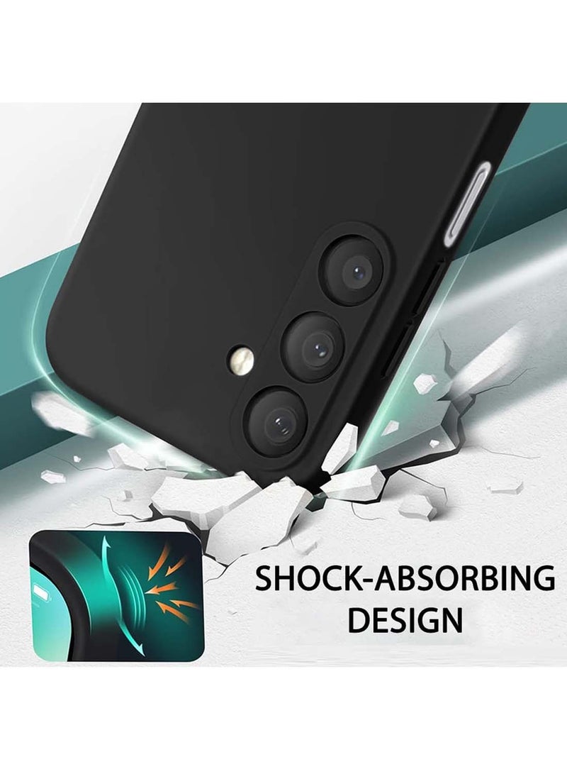 Wtech Samsung Galaxy A16 5G 2024 Premium Liquid Silicone Case Cover - Black - Image 4