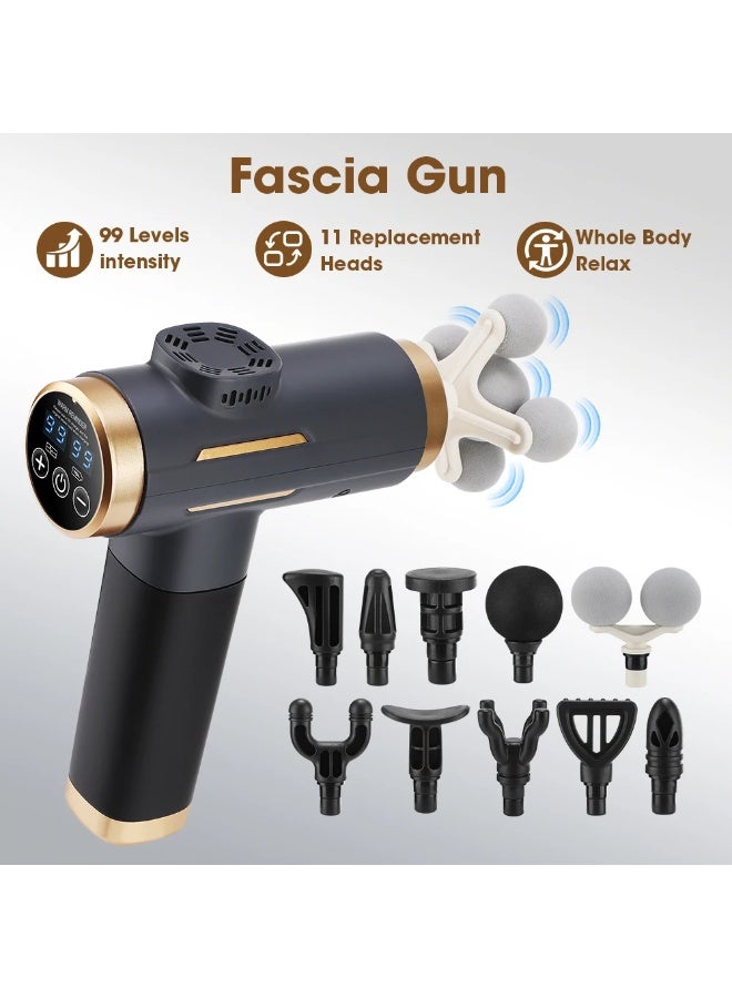 11-IN-1 Electric Massage Gun 99 Level Powerful Fascia Gun High-Frequency Vibration Body Massage Gun Arms Leg Muscle masajeador - Image 1