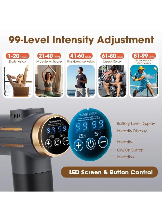 11-IN-1 Electric Massage Gun 99 Level Powerful Fascia Gun High-Frequency Vibration Body Massage Gun Arms Leg Muscle masajeador - Image 3