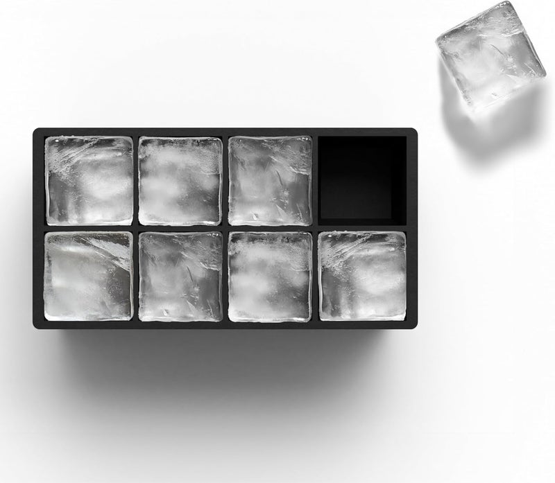 glacio Ice Cube Molds – 2-Pack Silicone Trays for 8 Large Square Cubes – Slow-Melt Ice for Whiskey, Cocktails, Coffee & More - Image 2