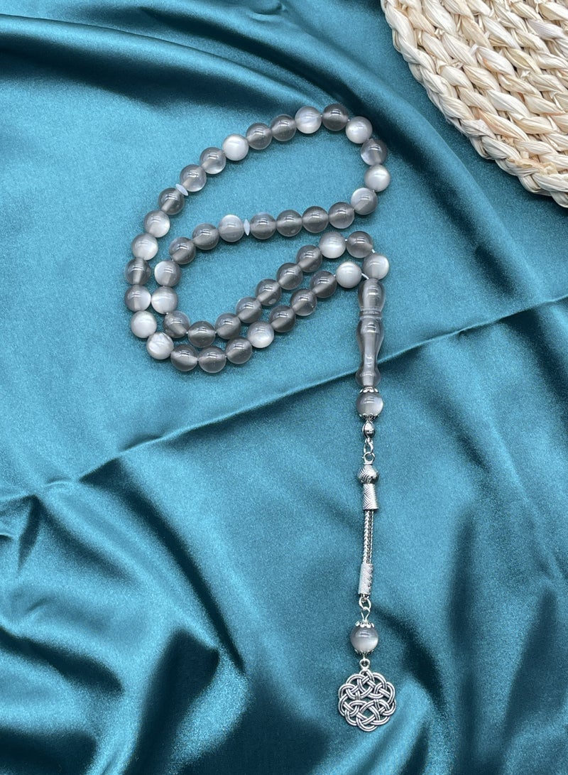 10mm 45-bead cat-eye resin bracelet, Hui ethnic daily prayer beads - Image 3