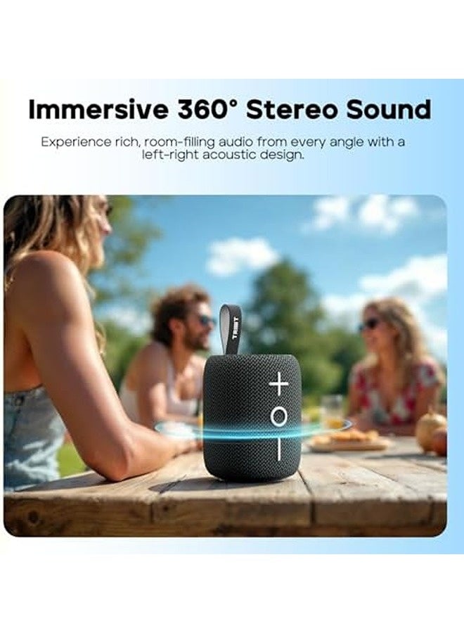 تريبيت سماعة بلوتوث StormBox Mini+ – أسود | صوت 360° بقدرة 12 واط، تشغيل حتى 12 ساعة، بلوتوث 5.4، مقاومة للماء بمعيار IPX7، إضاءة LED، دعم TWS، منفذ Type-C، إعدادات EQ مخصصة - Image 2