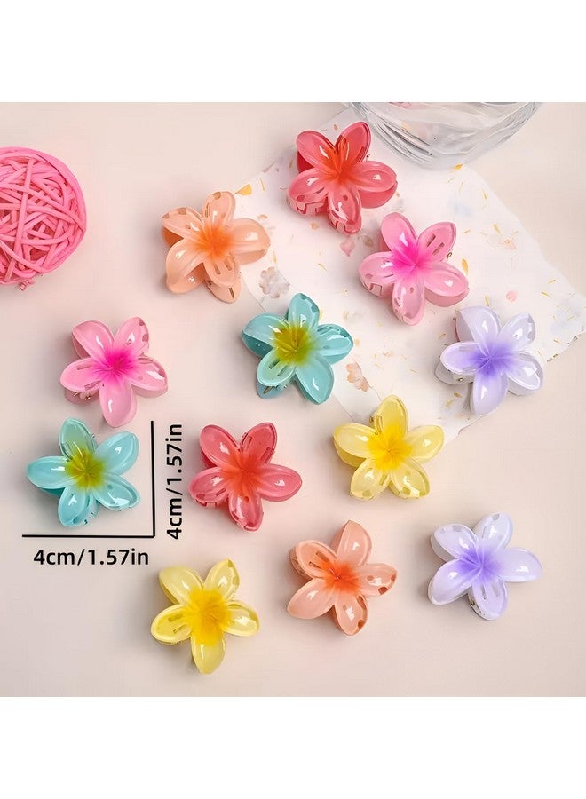 Pactiv 6 Pieces Floral Hair Claw Clips Set - Elegant, Minimalist, Multi-Colored Hair Accessories with Flower Shapes - Suitable for Women Ages 14+, Various Sizes, Spring and Summer Fashion Essentials - Image 2