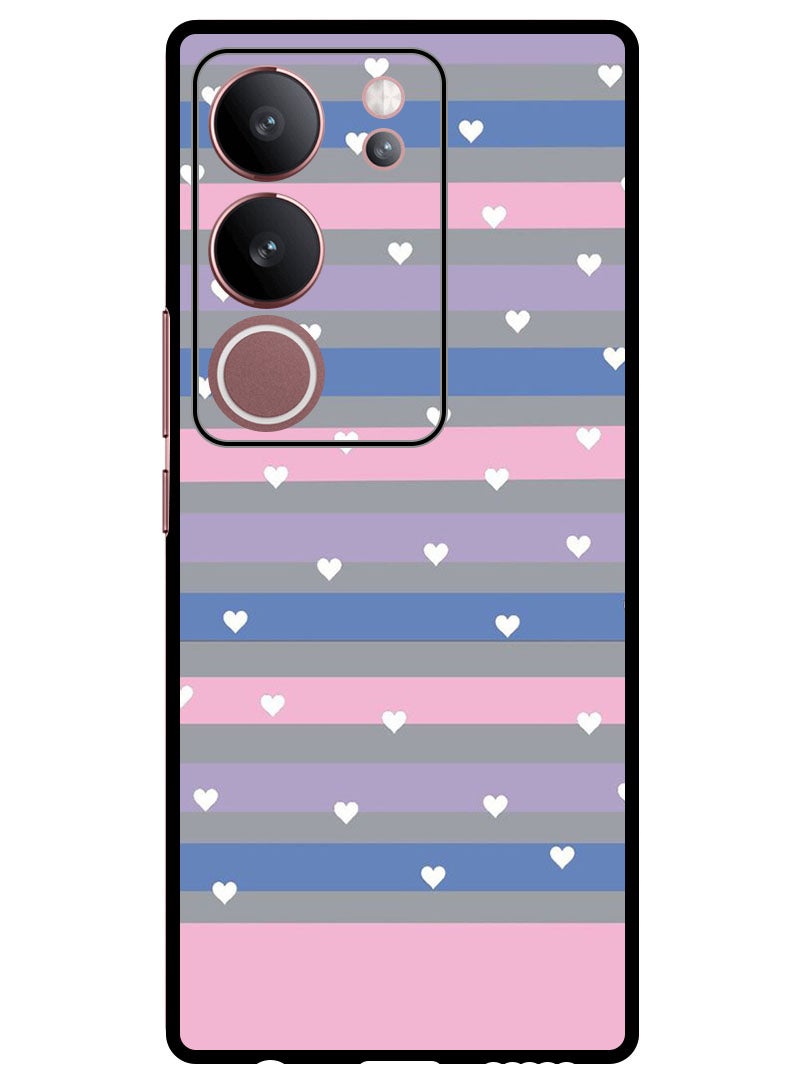 Theodor Protective Case Anti Scratch Shock Proof Bumper Cover For Vivo S17 - S17 Pro Small Hearts and Lines - Image 1