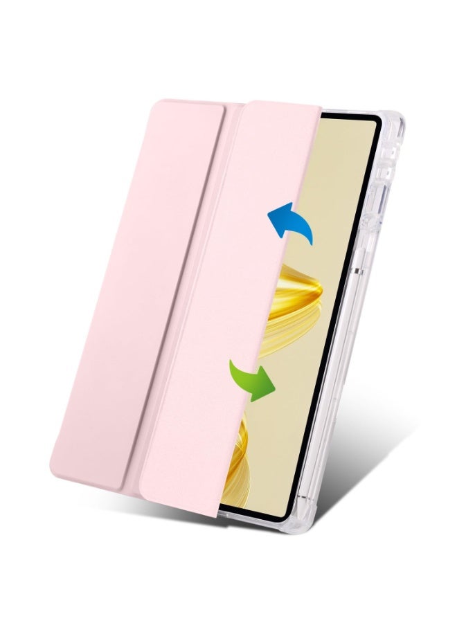 eGreen99 for HUAWEI MatePad Pro 12.2 （2024 / 2025）Case Cover,Transparent Airbag For Anti Drop, Tablet Protective Cover, Triple Fold Multi Angle Design, Automatic Wake-up/sleep, Soft Leather,Pink - Image 5