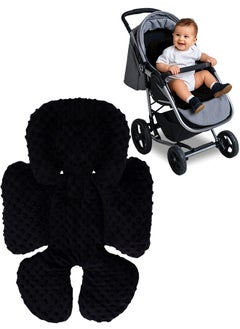 Generic Infant Car Seat Insert, Baby Carseat Head & Body Support for Newborn, 2-in-1 Reversible Baby Car Seat Cushion, Soft Stroller Cushion Insert for Baby Car Seats, Bouncer, Strollers, Swing, Black  - Image 1
