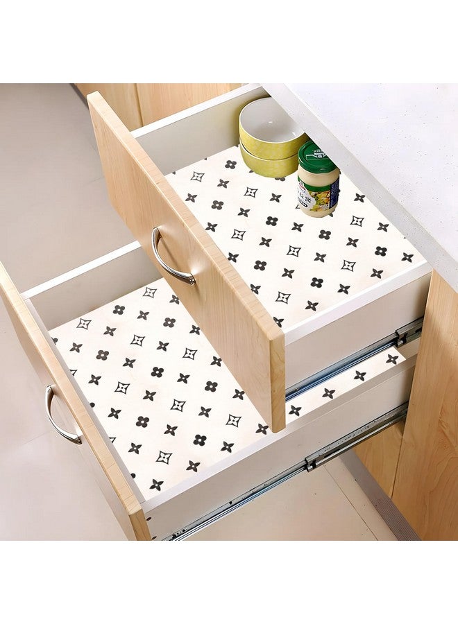 Kuber Industries Shelf Liner | 5 Meter EVA Kitchen Cabinet Shelf Mat | Anti-Slip Bathroom Mat | Fridge Mat | Table Mat | Star Print Print Wardrobe Mat | White - Image 2