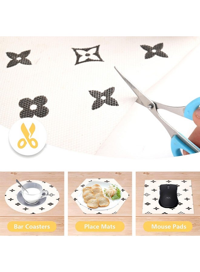 Kuber Industries Shelf Liner | 5 Meter EVA Kitchen Cabinet Shelf Mat | Anti-Slip Bathroom Mat | Fridge Mat | Table Mat | Star Print Print Wardrobe Mat | White - Image 5