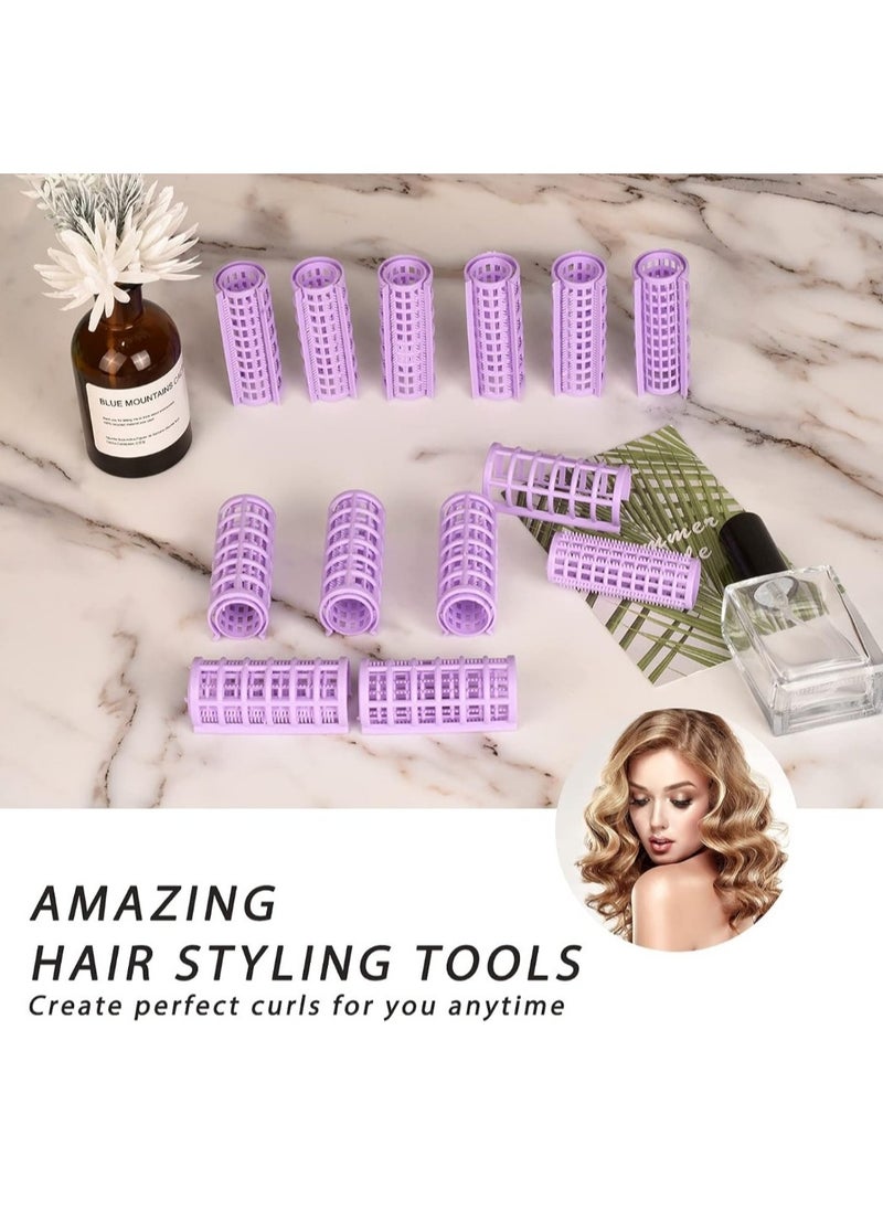 Generic - Hair Rollers, 12 Pcs Plastic Snap on Hair Rollers Curlers for Hairdressing Styling Hair Salo (2 cm) - Image 1