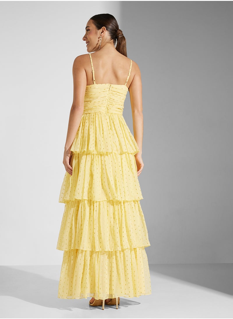 Anaya With Love Cami Tiered Maxi Dress With Cut Out  - Image 2