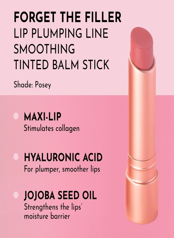Lawless Forget the Filler Lip Plumping Line Smoothing Tinted Balm - Posey - Premium Tinted Lip Balm with Natural Ingredients to Plump and Smooth Lips for a Firmer, Fuller Look - 0.09 oz - Image 2