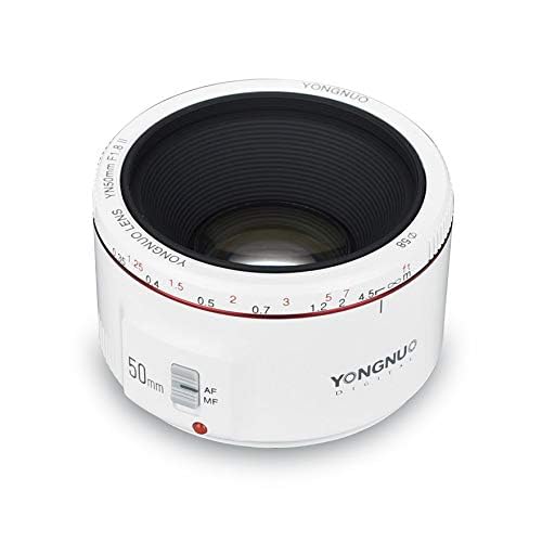 YONGNUO يونغنوا YN50mm F1.8 II, عدسة تركيز تلقائي للإطار الكامل لكاميرات كانون EOS EF الرقمية، أبيض - Image 4