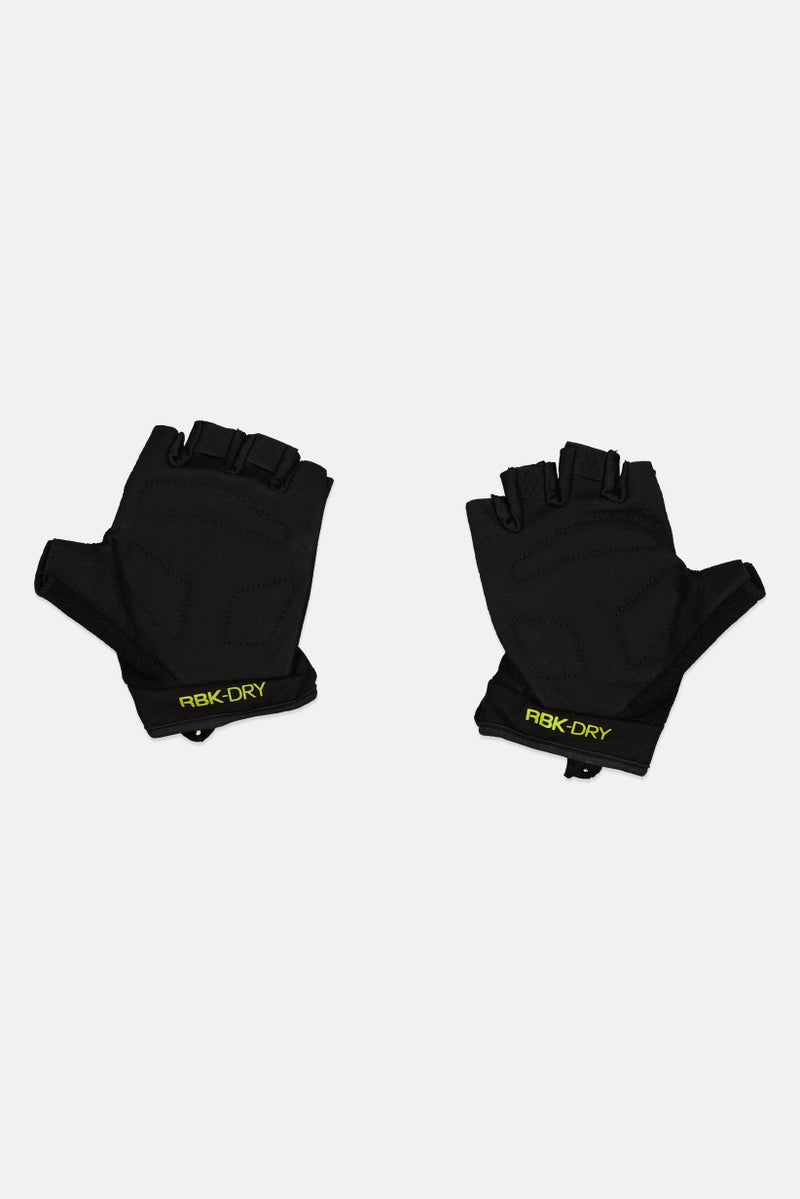 Reebok قفازات لياقة بدنية للرجال، زوج واحد، شعار العلامة التجارية، أسود - Image 2