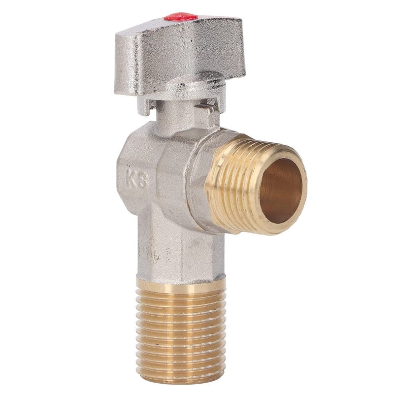 Red GLOGLOW Cold Hot Water Supply Valve Durable Brass Construction G1 2 Thread Large For Kitchen Bathroom - Image 2