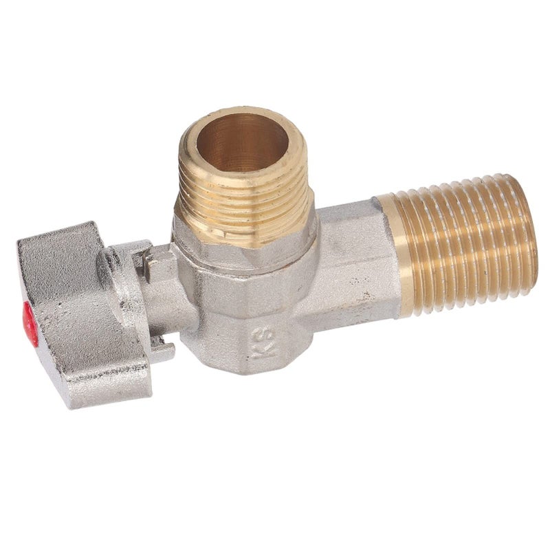 Red GLOGLOW Cold Hot Water Supply Valve Durable Brass Construction G1 2 Thread Large For Kitchen Bathroom - Image 5