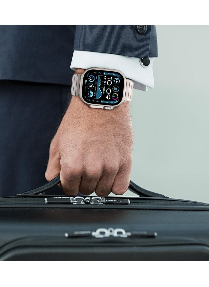 ELTRAZONE Stainless Steel Strap for iWatch 49mm 46mm 45mm 44mm 42mm – Durable Replacement Band for Apple Watch Ultra 3 | Ultra 2 | Ultra | Series 10 9 8 7 SE 6 5 4 3 2 1 – Premium Waterproof Titanium Band with Sleek Metal Design, Adjustable for All Wrist Sizes - Image 5