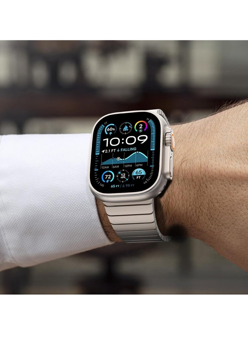 ELTRAZONE Stainless Steel Strap for iWatch 49mm 46mm 45mm 44mm 42mm – Durable Replacement Band for Apple Watch Ultra 3 | Ultra 2 | Ultra | Series 10 9 8 7 SE 6 5 4 3 2 1 – Premium Waterproof Titanium Band with Sleek Metal Design, Adjustable for All Wrist Sizes - Image 4