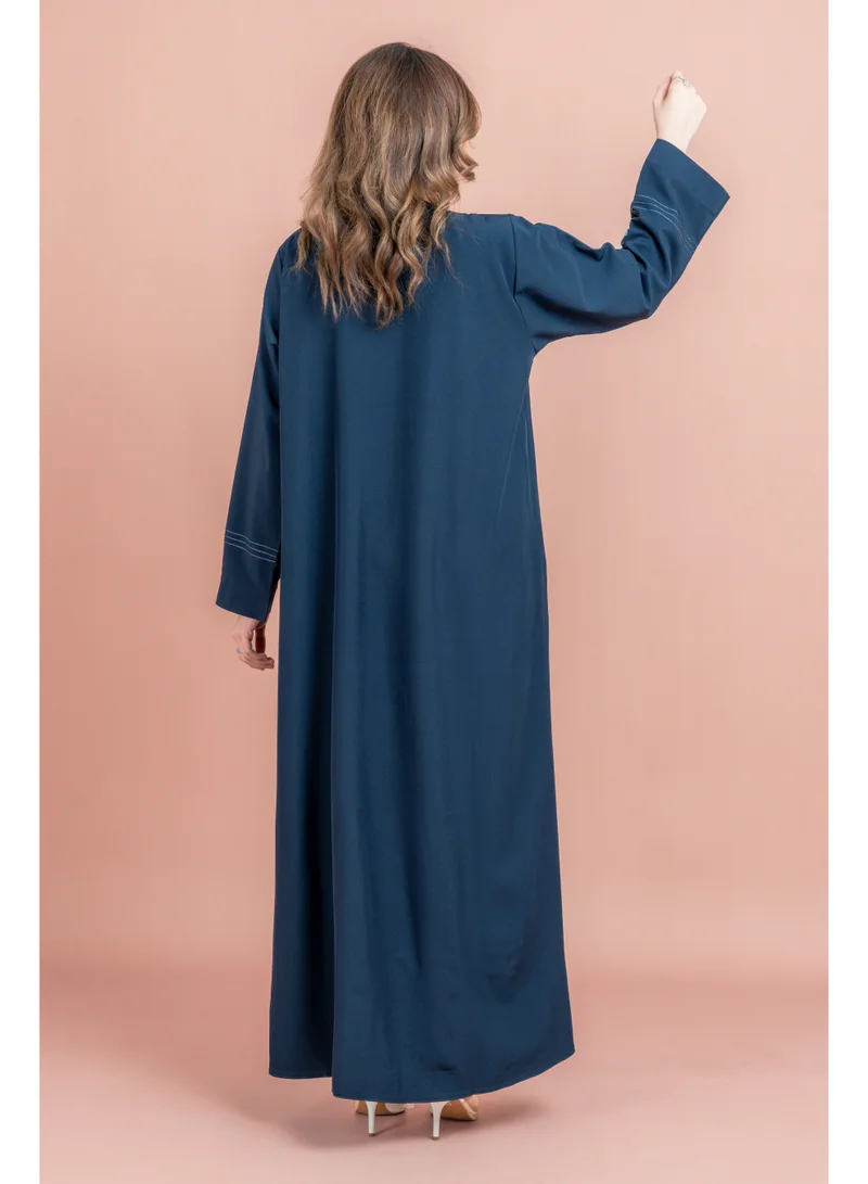 IKKXA Traditional Crystal Floral Design Abaya