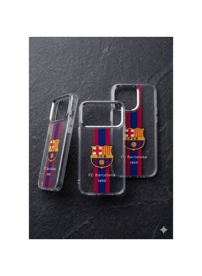 Dreamzon Clear Case for iPhone 17 pro max with FC Barcelona Design, Transparent Shockproof Cover with Camera Protection, Slim Protective Phone Case - Image 4