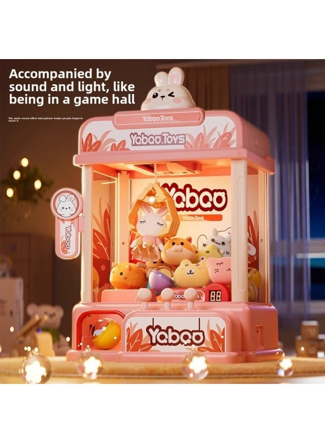 2024 Children's Grab Doll Machine Clip Doll Large Small Household Mini Gashapon Toy Gift For Boys And Girls-color:Light Version [large Size Luxury Model - Toffee Rabbit] Comes With 7 Candies + 40 Dolls + 10 Gashapon + Dual Power Supply - Image 3
