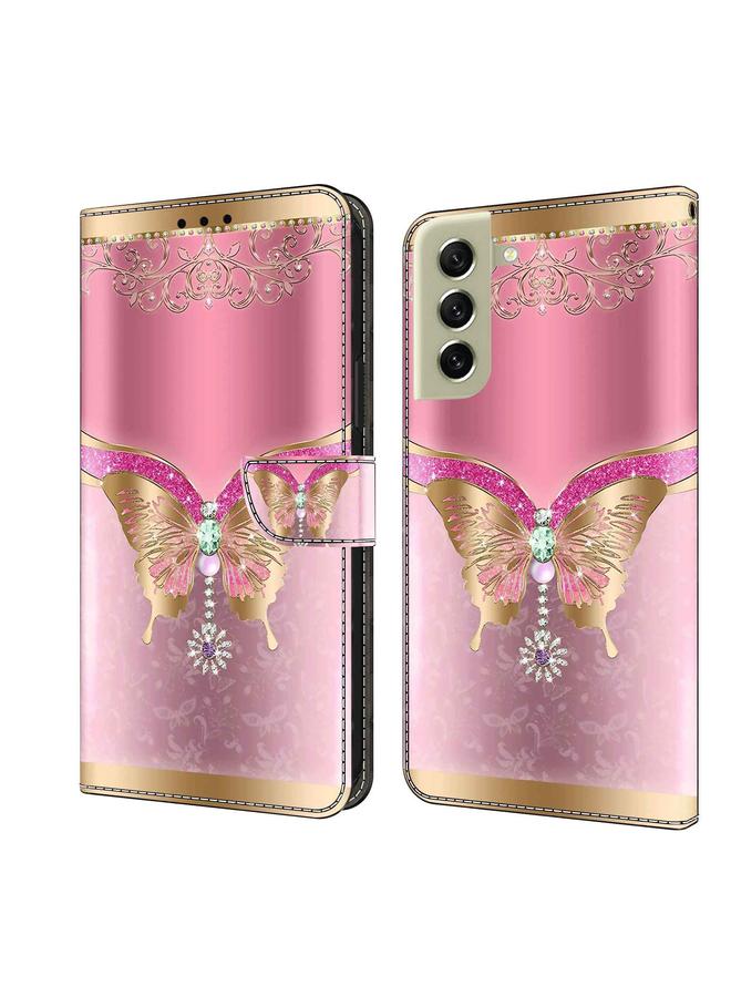 erorex Case For Samsung Galaxy S21 FE 5G Crystal 3D Shockproof Protective Leather Phone Case - Image 1