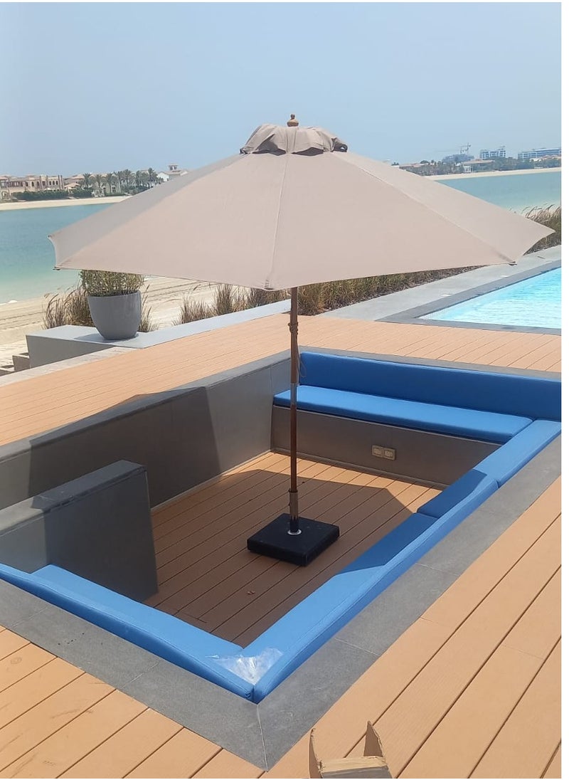 Swin Furniture Swin Round Wooden Outdoor Table Umbrella for Garden Patio Swimming Pool for Sale  - Image 1
