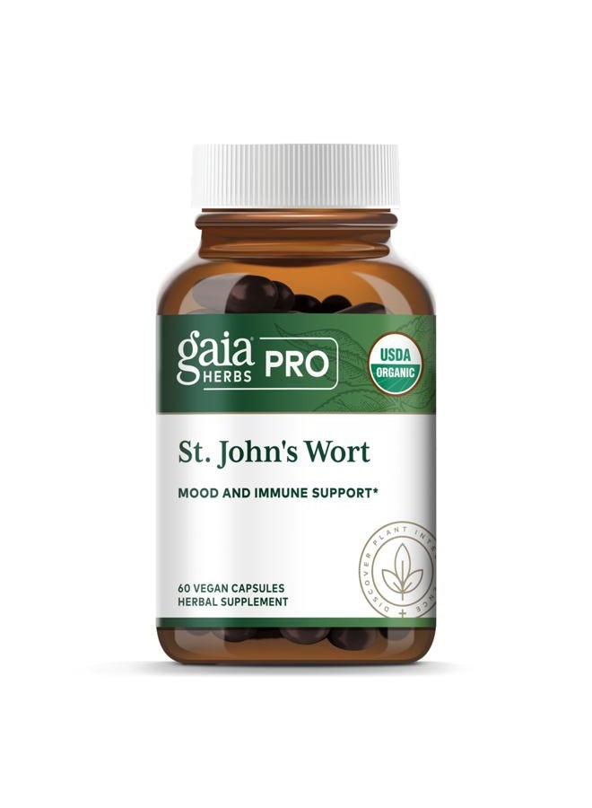 Gaia Herbs Pro St. John's Wort - Healthy Immune System Support Supplement - Health Supplement with Organic St John's Wort - 60 Liquid Phyto-Caps (30 Servings)  - Image 1