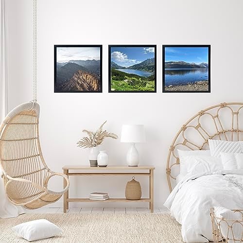 JCJMY 12x12 inch Picture Frame, Horizontal and Vertical Formats for Wall Hanging, 12 x 12 Square Wall Gallery Poster Photo Frame with Shatter Resistant Plexiglass, Black - Image 5