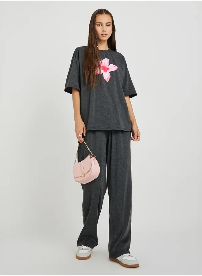 Take Two Take Two Graphic Print Short Sleeve T-Shirt and Joggers Co-Ords