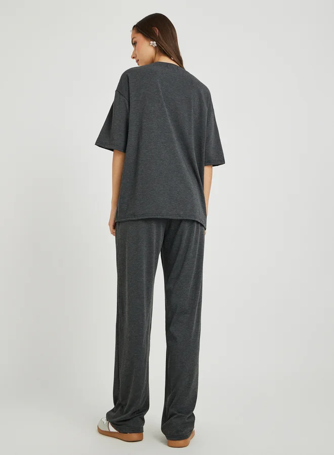 Take Two Take Two Graphic Print Short Sleeve T-Shirt and Joggers Co-Ords