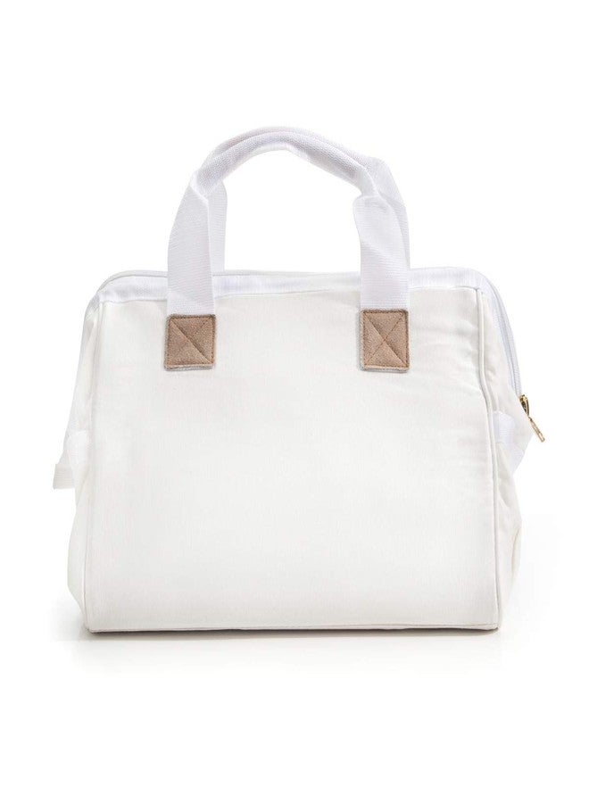 Dickies 16-Inch Durable Canvas Work Bag for Painters, Carpenters, and Builders, Heavy-Duty Zipper, Reinforced Handles, Exterior Pockets, White - Image 2