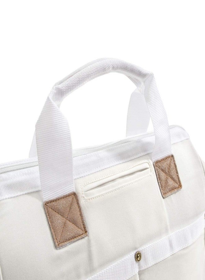 Dickies 16-Inch Durable Canvas Work Bag for Painters, Carpenters, and Builders, Heavy-Duty Zipper, Reinforced Handles, Exterior Pockets, White - Image 4