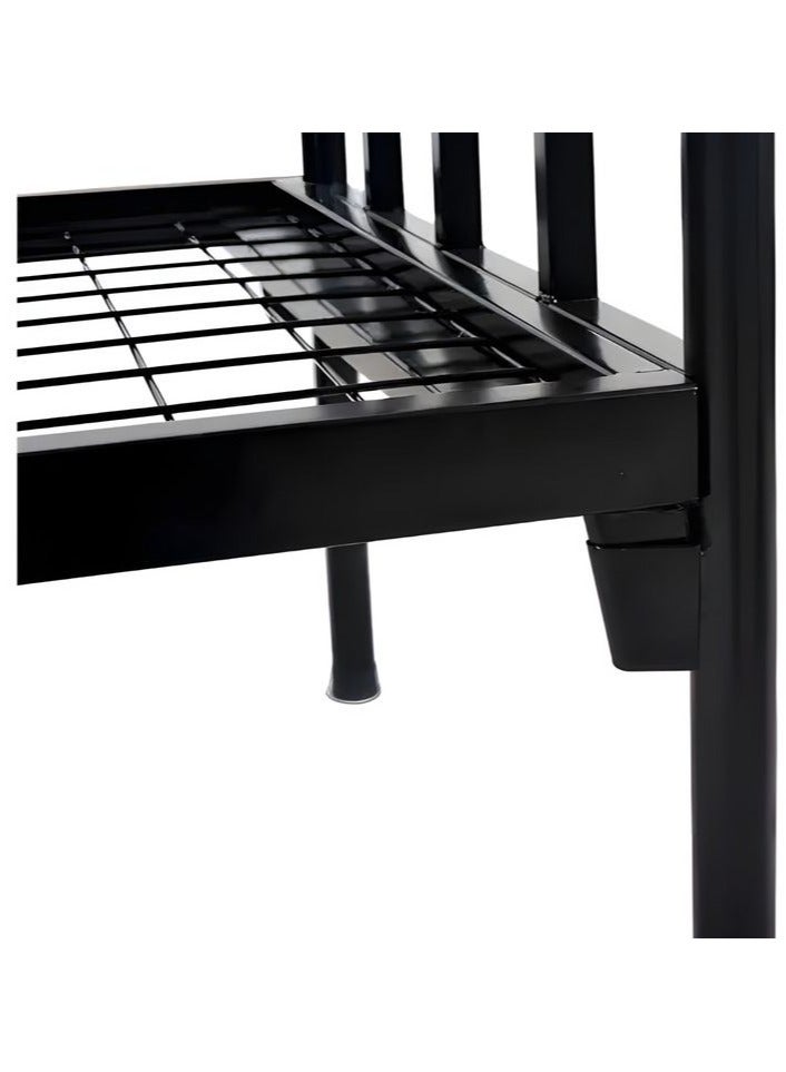 l'elefante l'elefante Single Metal Bed Frame 90x190 cm – Heavy Duty Steel Bed for Adults, Staff, Hostel & Guest Room – White Powder Coated Finish – Noise-Free, Strong & Easy to Assemble  - Image 2