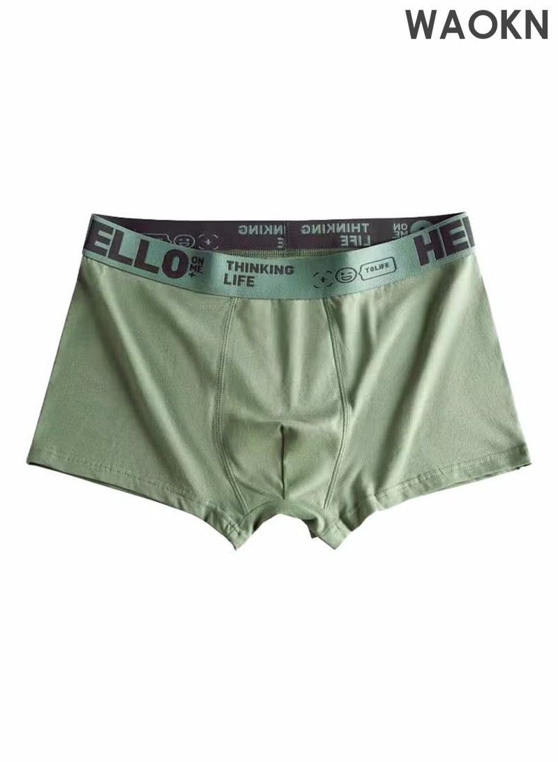 WAOKN 5 Pack Hello Men’s Sort Boxer Briefs & Trunks,High Elasticity Men's Sort Briefs & Trunks Breathable and Comfortable Fashion Anti-Chafing Stretch Cotton, Breathable Stretch Cotton Moisture-Wicking Underwear,Modern Fit Low Rise - Image 2