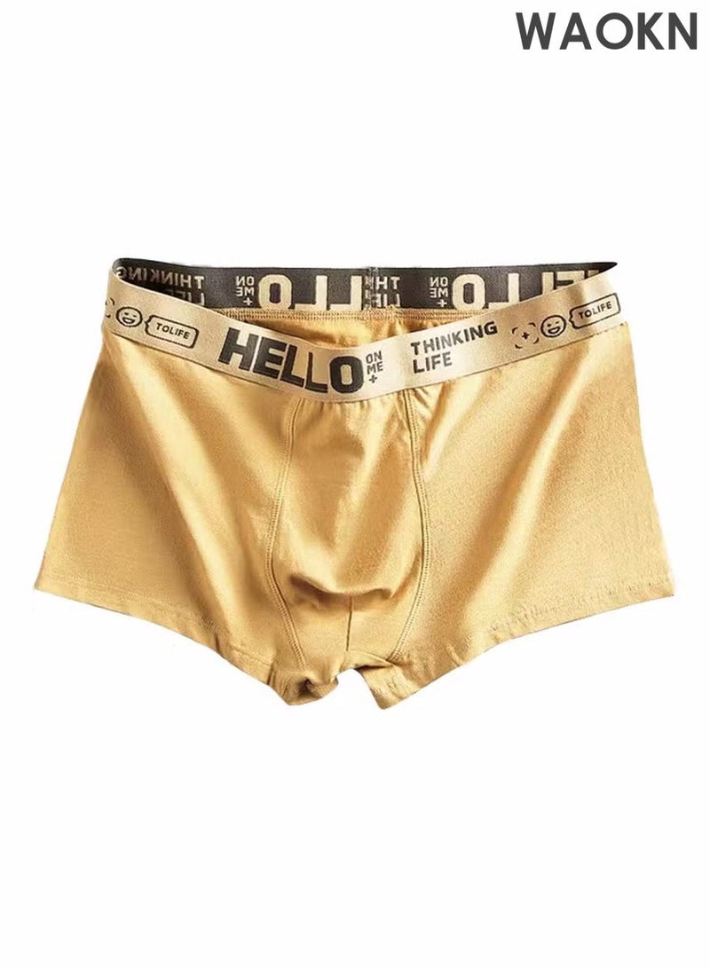 WAOKN 5 Pack Hello Men’s Sort Boxer Briefs & Trunks,High Elasticity Men's Sort Briefs & Trunks Breathable and Comfortable Fashion Anti-Chafing Stretch Cotton, Breathable Stretch Cotton Moisture-Wicking Underwear,Modern Fit Low Rise - Image 4