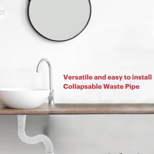 Johnson Bathrooms Johnson 4-Pack Collapsible Polypropylene Material Waste Pipe, Heavy Weight, White, Flexible and Corrosion-Resistant, for Easy Drainage and Plumbing Solutions - Image 2