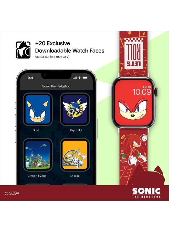 Sonic the Hedgehog: Knuckles the Echidna Smartwatch Band - Officially Licensed, Compatible with Every Size & Series of Apple Watch (watch not included)