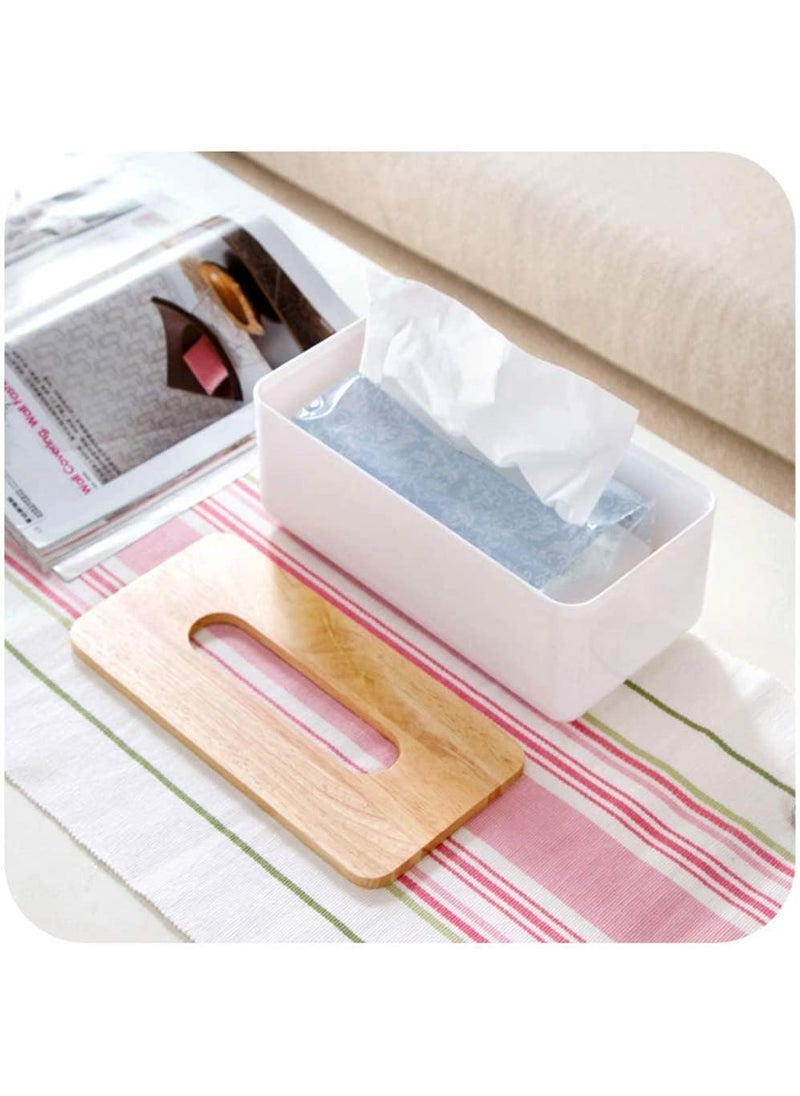CLICKSY CLICKSY Wood Tissue Box Cover for Disposable Paper Facial Tissues, Wooden Rectangular Tissue Box Holder for Storage on Bathroom Vanity, Countertop, Bedroom Dresser, Night Stand, Desk  - Image 5