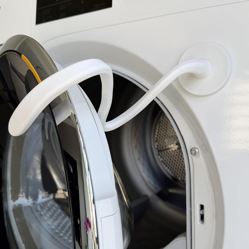 LEVOSHUA Front Load Washer Door Prop and Holder – Magnetic Door Stopper with Strong Magnet and Flexible Hose – Keep Washer Door Open for Ventilation – Easy to Use, Fits Most Front Load Washers - White Cost effective upgraded craftsmanship - Image 1
