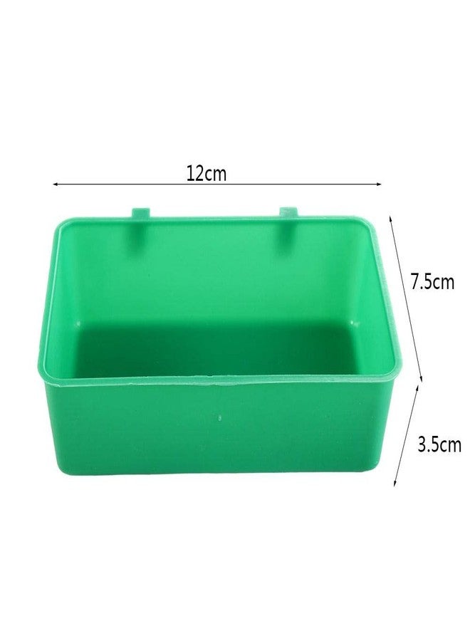 Kopida 5PCS Pet Bird Bowl Hanging Parakeet Food Dispenser Square Box Multi-Purpose Parrot Bath Basin for Bird Cage Accessories Bird Supplies - Image 2