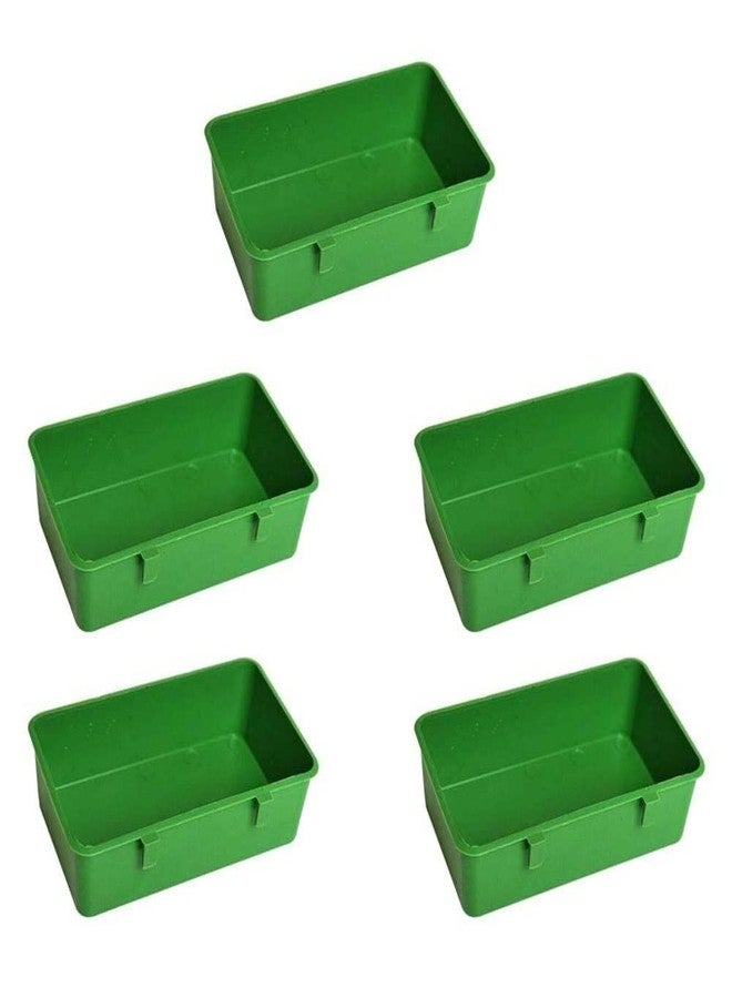 Kopida 5PCS Pet Bird Bowl Hanging Parakeet Food Dispenser Square Box Multi-Purpose Parrot Bath Basin for Bird Cage Accessories Bird Supplies - Image 1