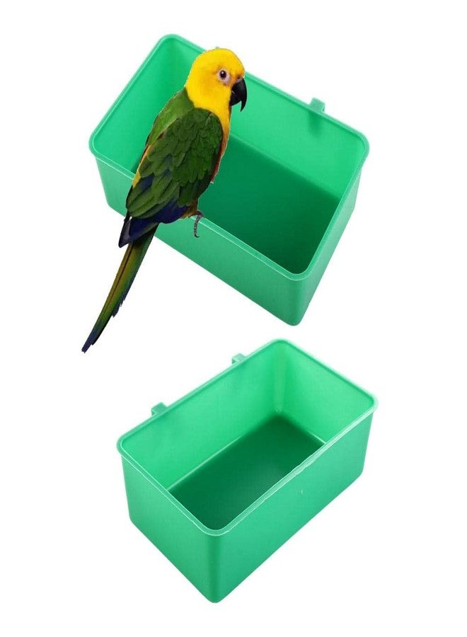 Kopida 5PCS Pet Bird Bowl Hanging Parakeet Food Dispenser Square Box Multi-Purpose Parrot Bath Basin for Bird Cage Accessories Bird Supplies - Image 5