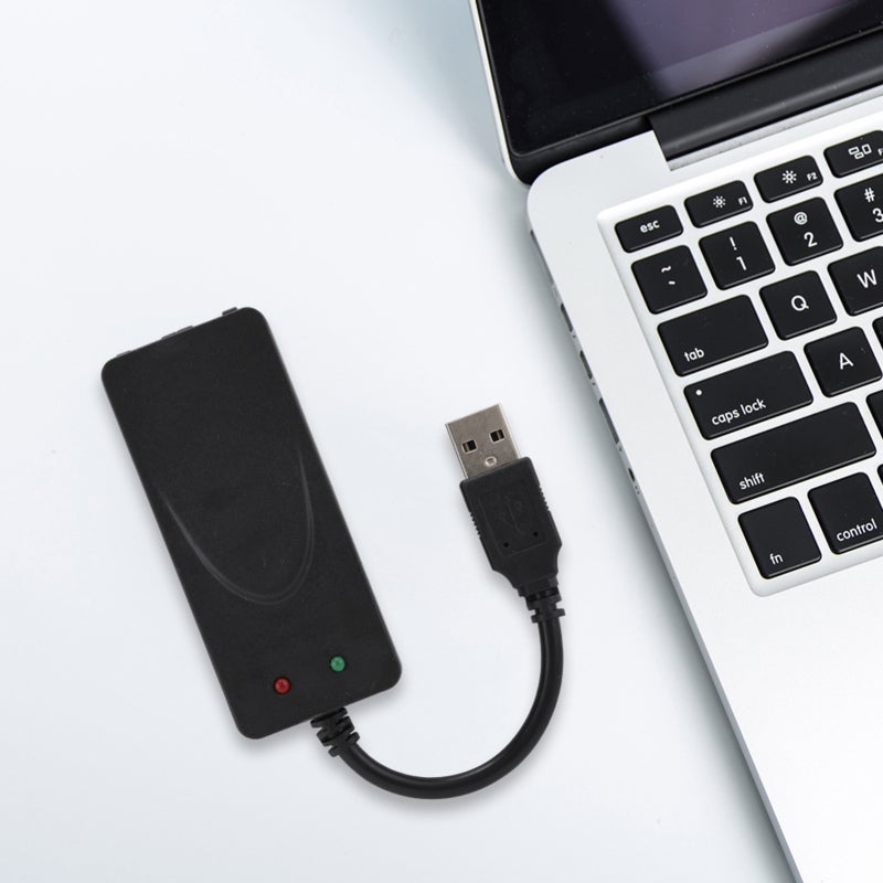 مودم فاكس USB 56K V.92 V.90 بيانات/فاكس خارجي بدون تعريفات يعمل بالتوصيل والتشغيل مودم ثنائي المنفذ لأنظمة ويندوز 10 8 7 XP - مودم فاكس ببروتوكول V.42bis MNP5 للمنزل والمكتب - Image 3
