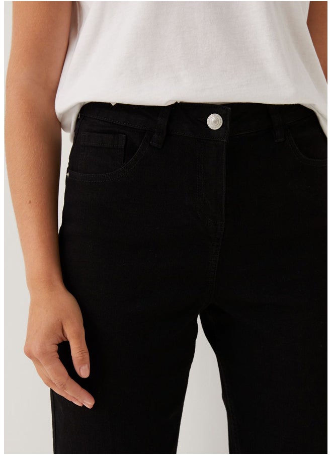 Matalan Grace Black Cropped Straight Leg Jeans  - Image 2