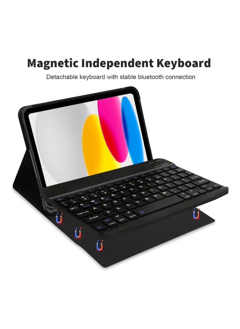 TWEGGON Keyboard Case for Apple iPad 10th Generation 10.9" with Pen Holder Black  - Image 5