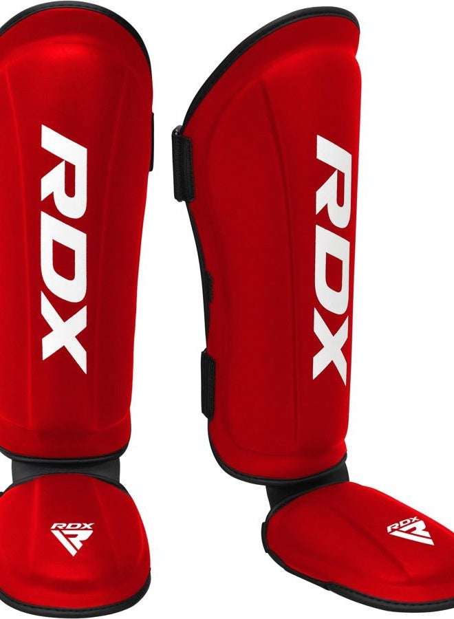 Rdx Shin Guards Kickboxing Muay Thai, SATRA SMMAF Approved, Premium Maya Hide Leather, Leg Instep Protection Pads, MMA Martial Arts kicking Sparring Training Gear, BJJ Karate Boxing Taekwondo, Black - Image 1