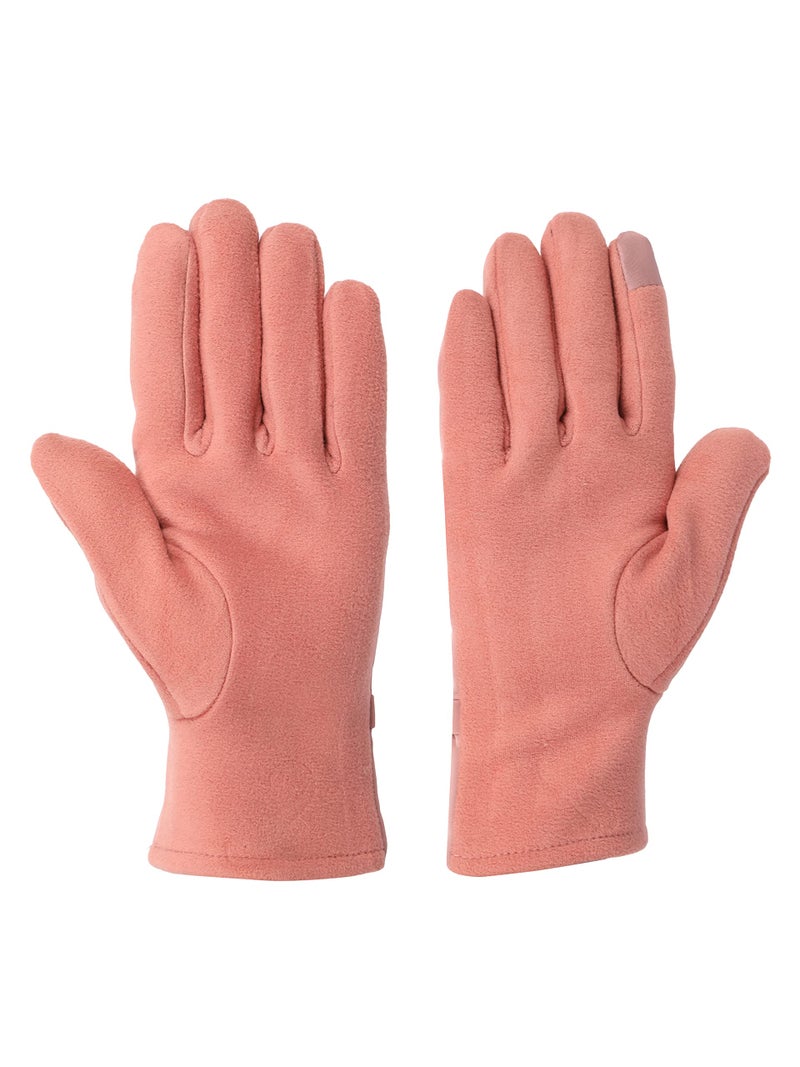 FabSeasons Winter Gloves For Girls & Women, with faux fur on the inner for cold weather, Mobile touchscreen enabled - Image 2