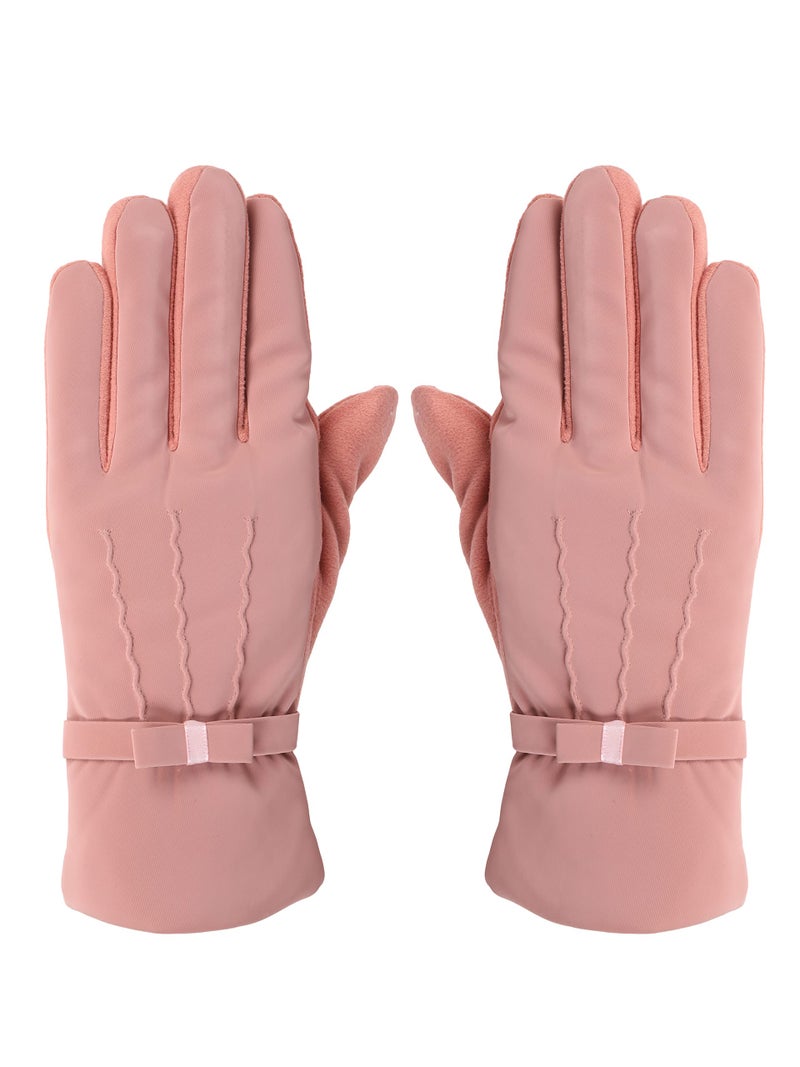 FabSeasons Winter Gloves For Girls & Women, with faux fur on the inner for cold weather, Mobile touchscreen enabled - Image 1