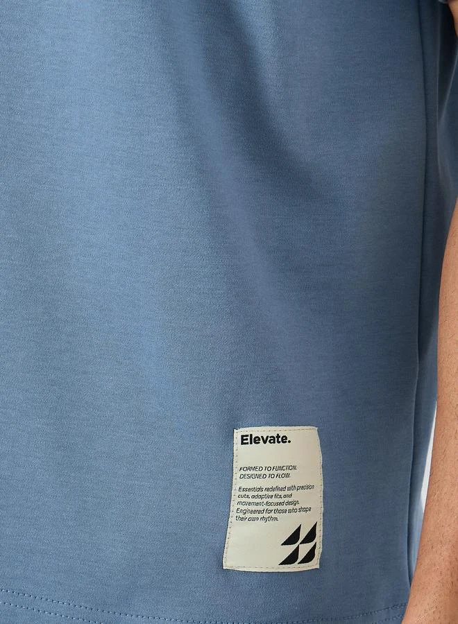 Styli Oversized Heavy Stretch Henley Neck T-Shirt